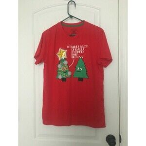 Seven Oaks Christmas Holiday Men's Print T-Shirt Funny Humor Slang Size Medium